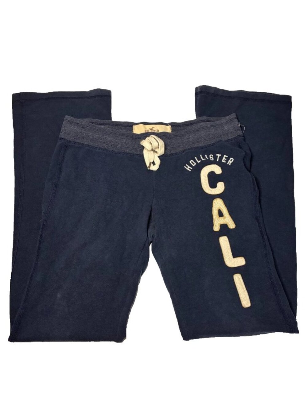 Vintage Y2K Hollister Wide leg Sweatpants Spellout Grail Logo M